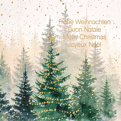 Weihnachtskarten mit Couvert